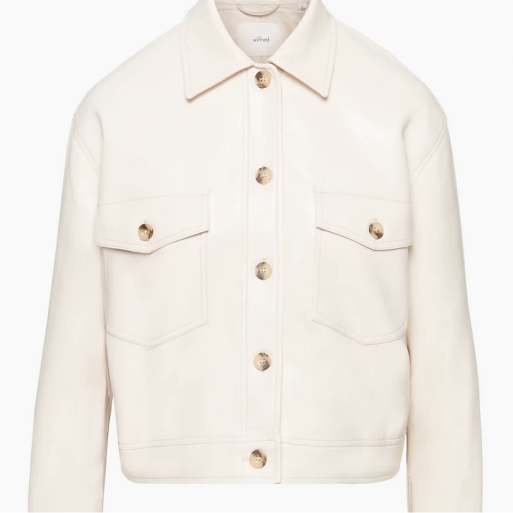 Aritzia Wilfred Autumn Shirt Jacket Birch XXS